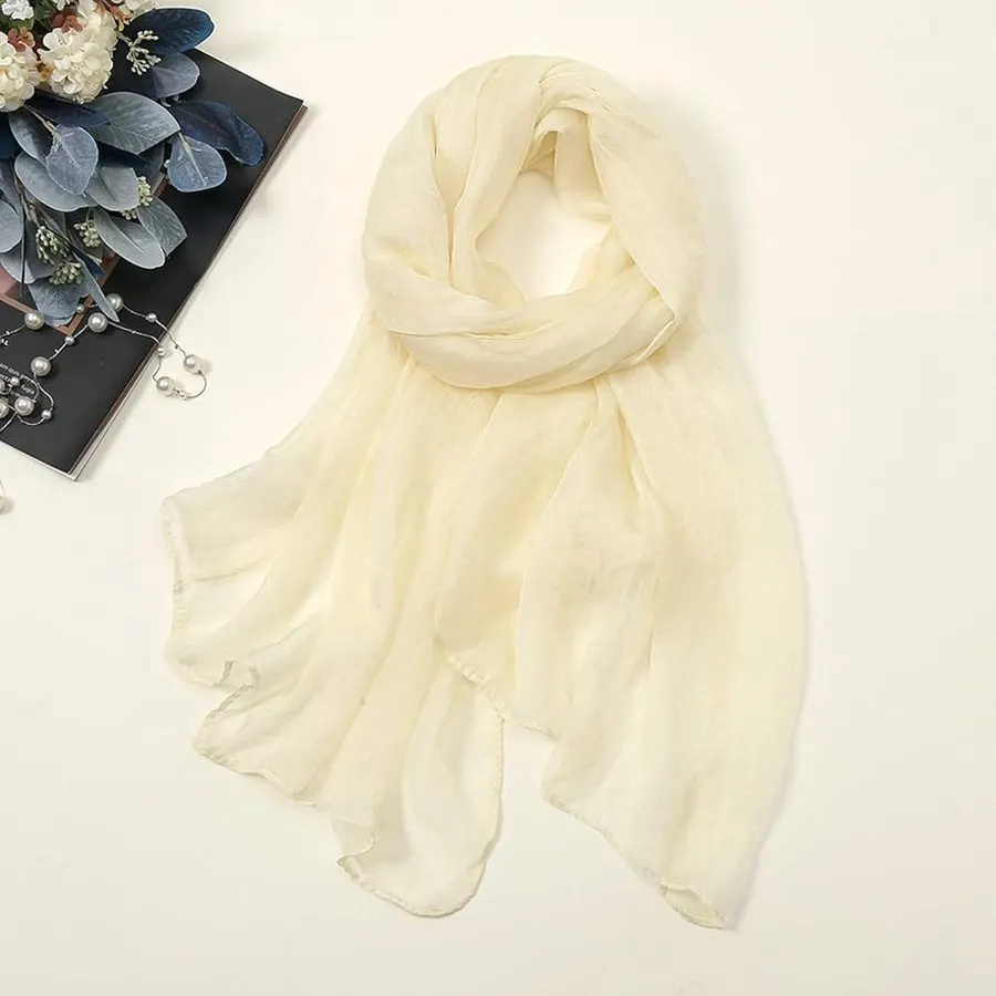 Shadow Lace Silk Chiffon Wrap