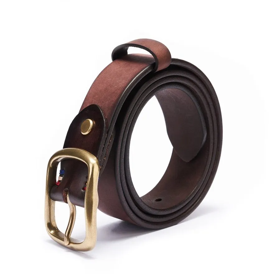 Espresso Vintage Leather Belt