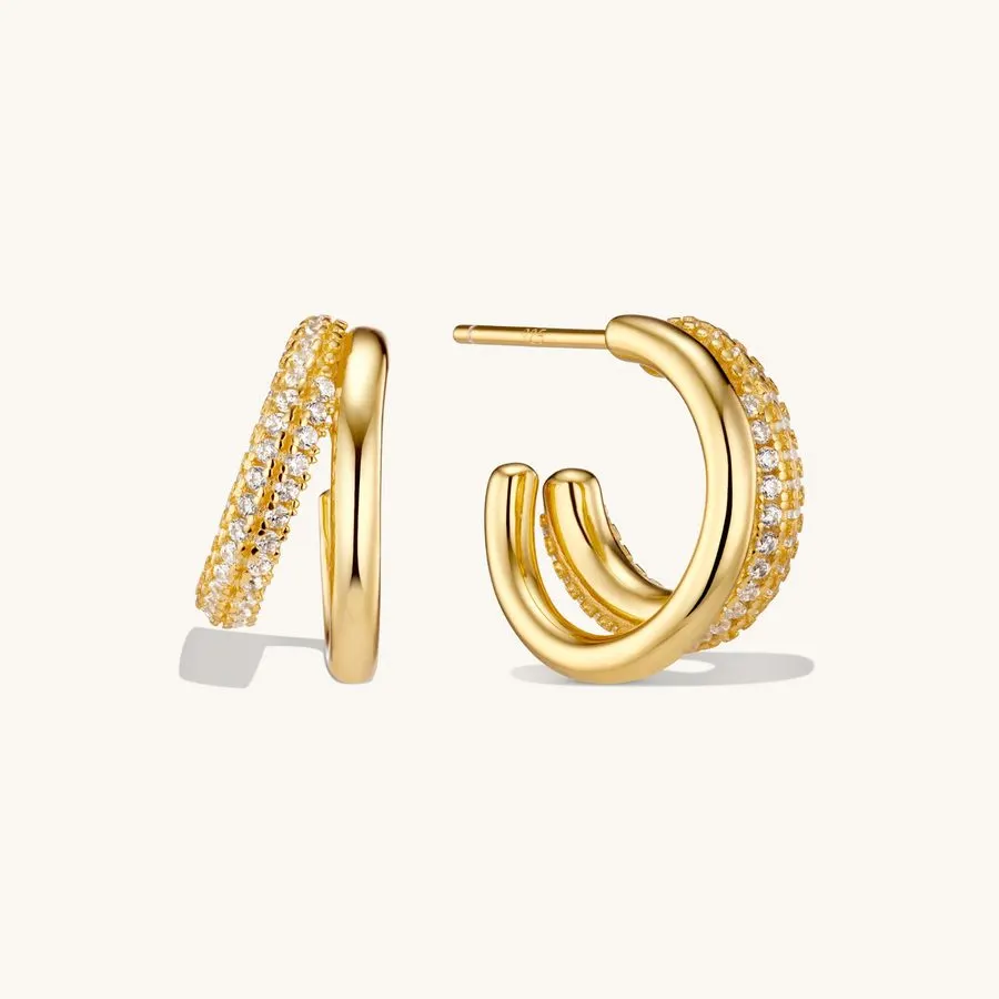 Duo-Metal Stacked Hoops