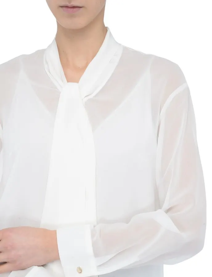 Studio White Silk Blouse