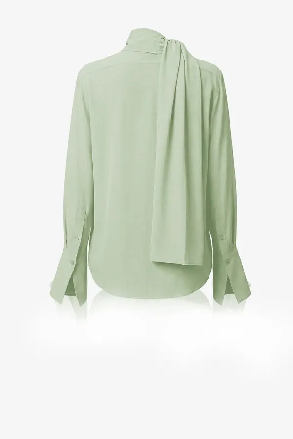 Sage Silk Blouse