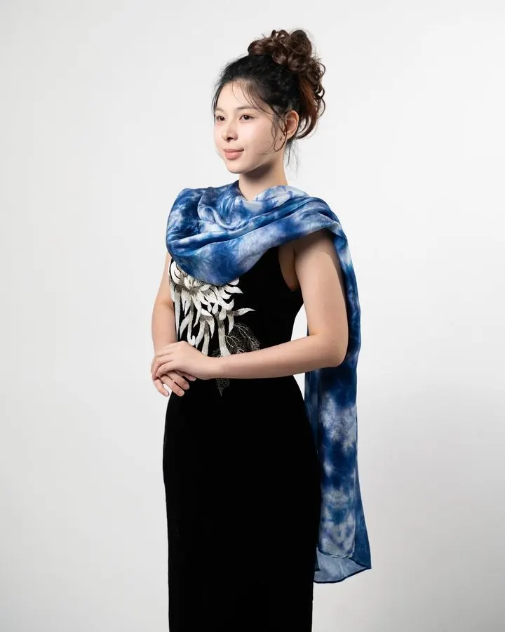 Velvet Night Silk Habotai Scarf