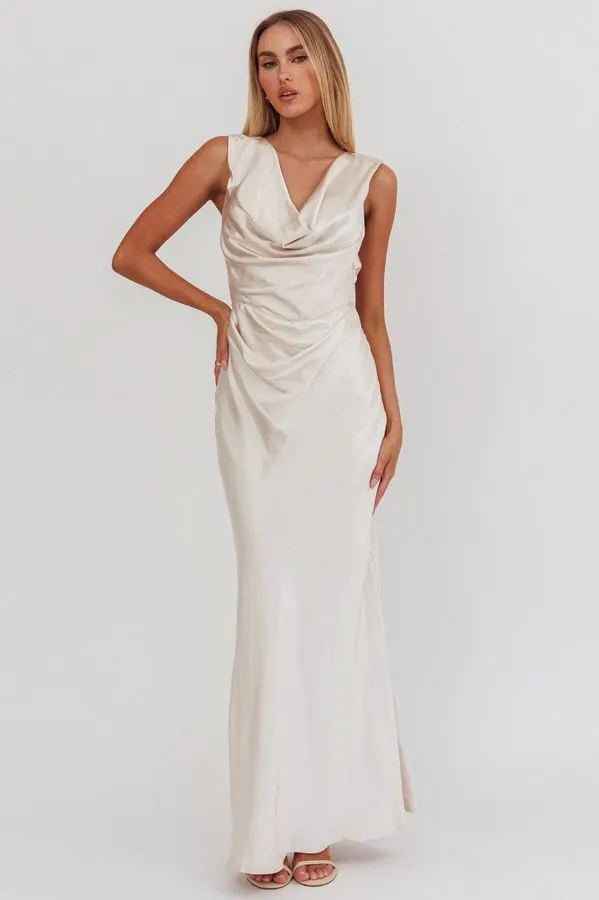 Soiree Cowl-Neck Gown