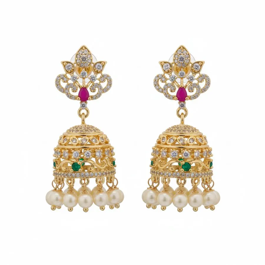 Heritage Jhumka Statement Earrings