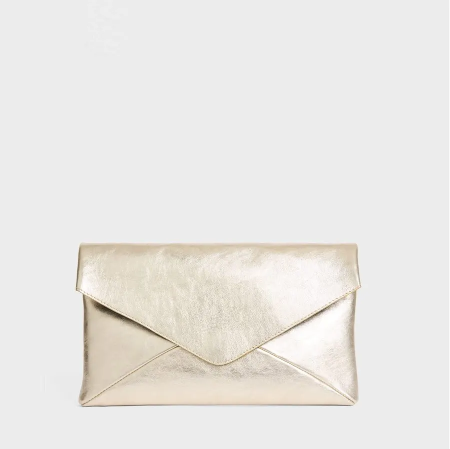 Champagne Foldover Clutch