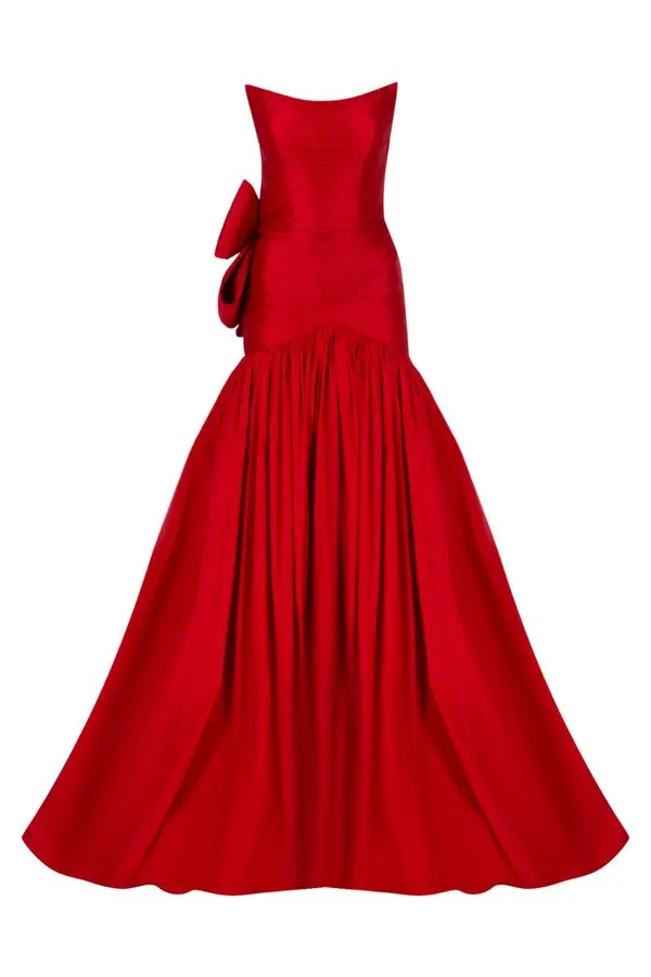Scarlet Trumpet Gown