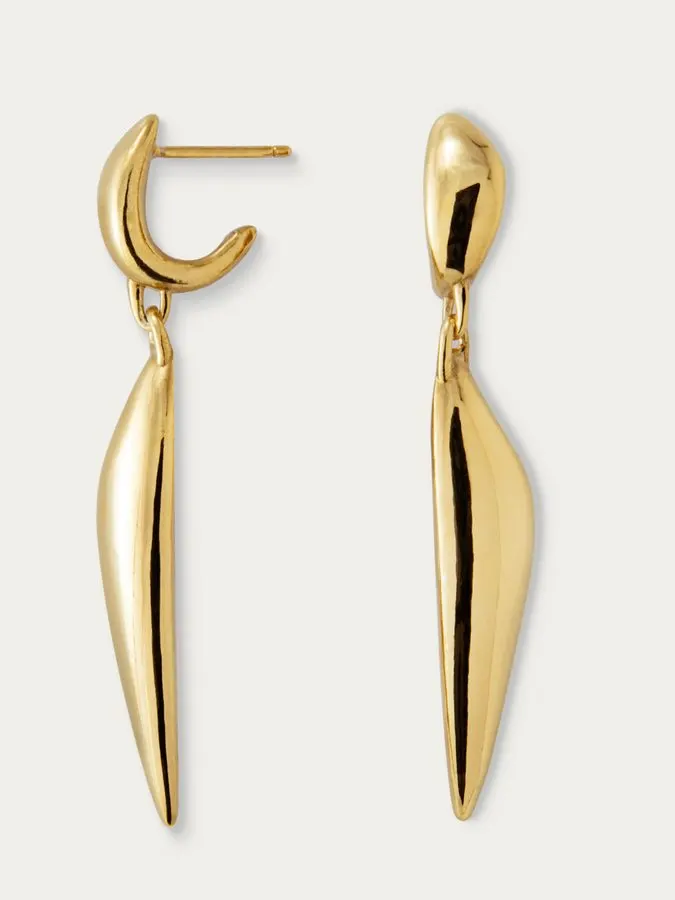 Vermeil Petal Drop Earrings
