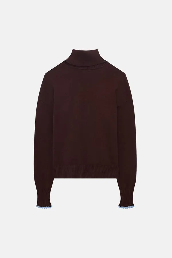 Espresso Chunky Turtleneck Sweater