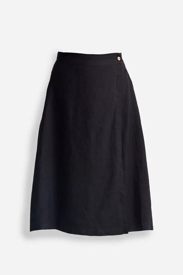 Noir Tailored Midi Skirt