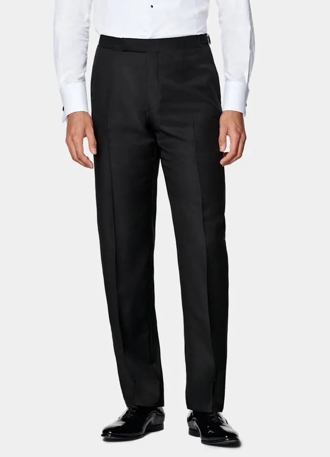 Noir Belted Tuxedo Trousers