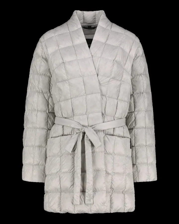 Pearl Grey Belted Coat