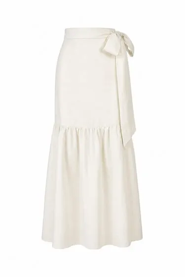 Editorial Wrap Midi Skirt