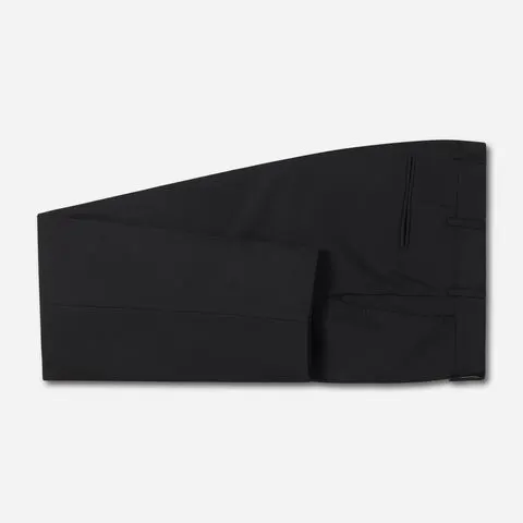 Black Wool-Blend Trousers