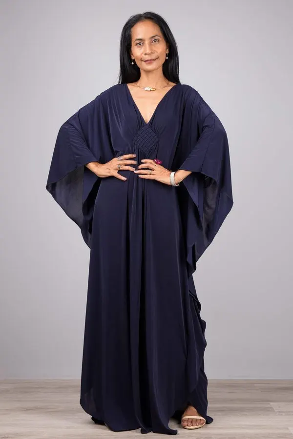 Midnight Blue Kaftan Maxi Dress