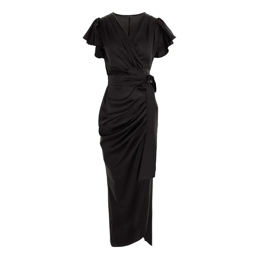 Black Wrap Cocktail Dress