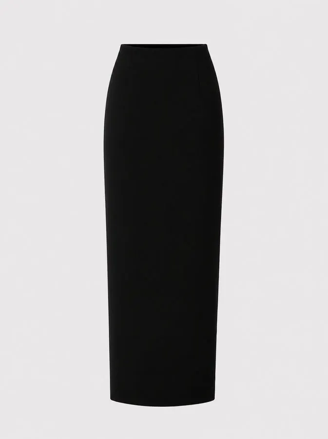 Noir Column Maxi Skirt