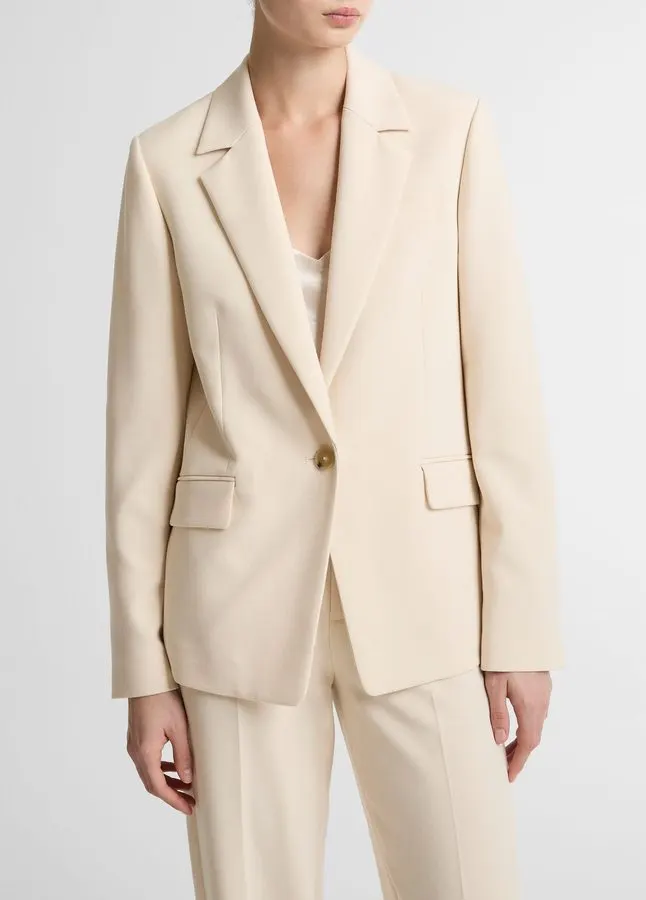 Sculpted One-Button Blazer