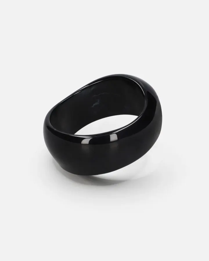 Noir Sculptural Bangle Stack