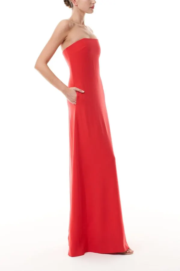 Vermilion Satin Gown