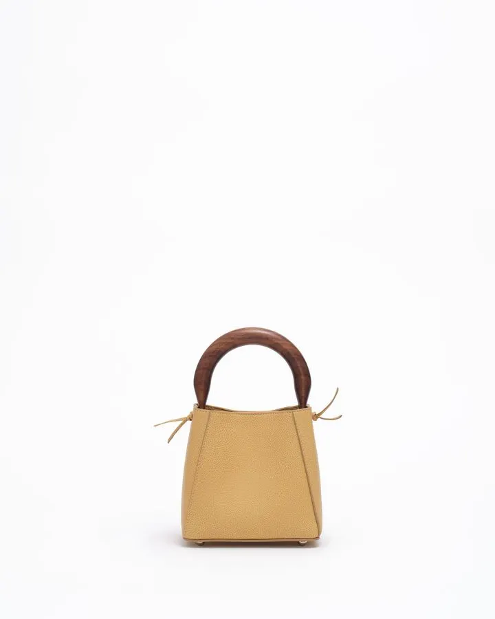 Amber Sculptural Top-Handle Bag