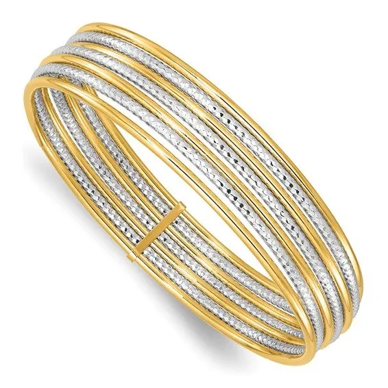Salome Two-Tone Bangle Set