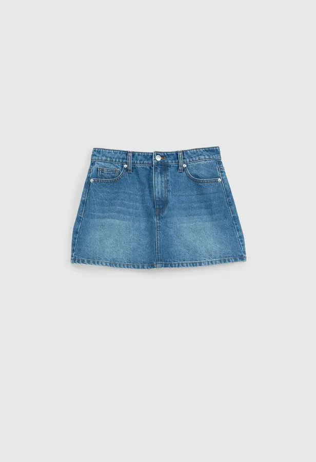 A-Line Mini Denim Skirt