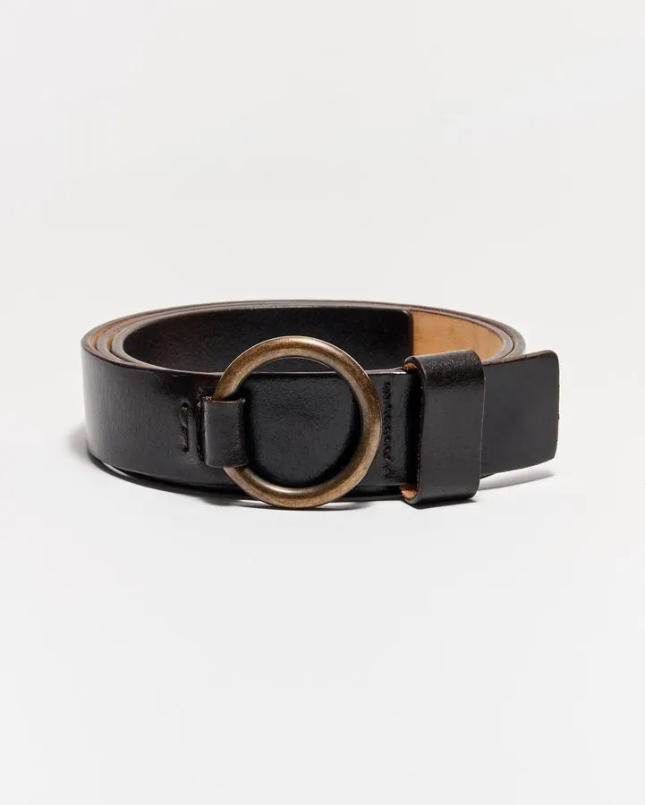 Editorial O-Ring Leather Belt