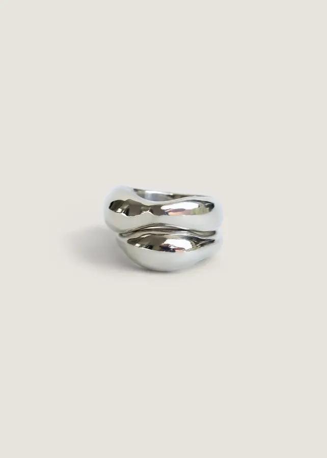 Sculpted Silver Statement Ring