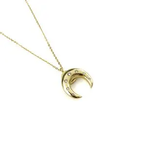 Luna Crescent Pendant Necklace