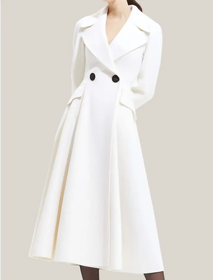 Winter White Wool Coat