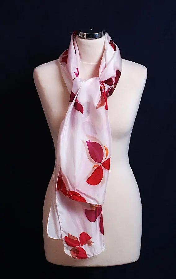 Ember Rose Charmeuse Silk Scarf