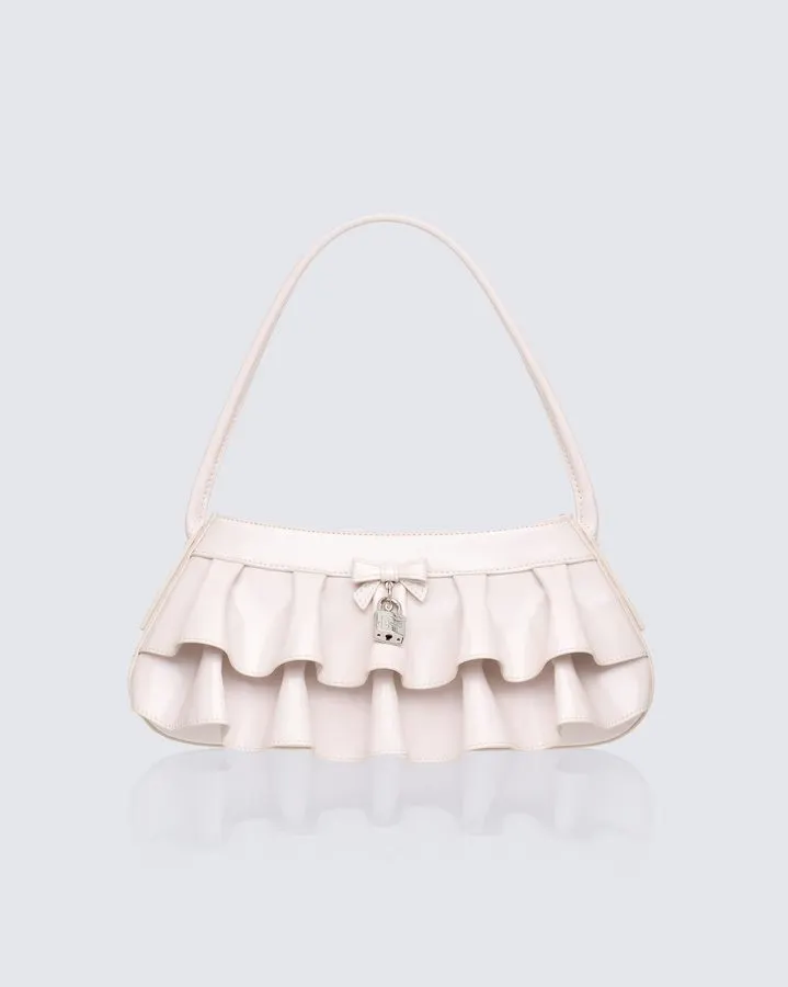 Blush Editorial Baguette Bag