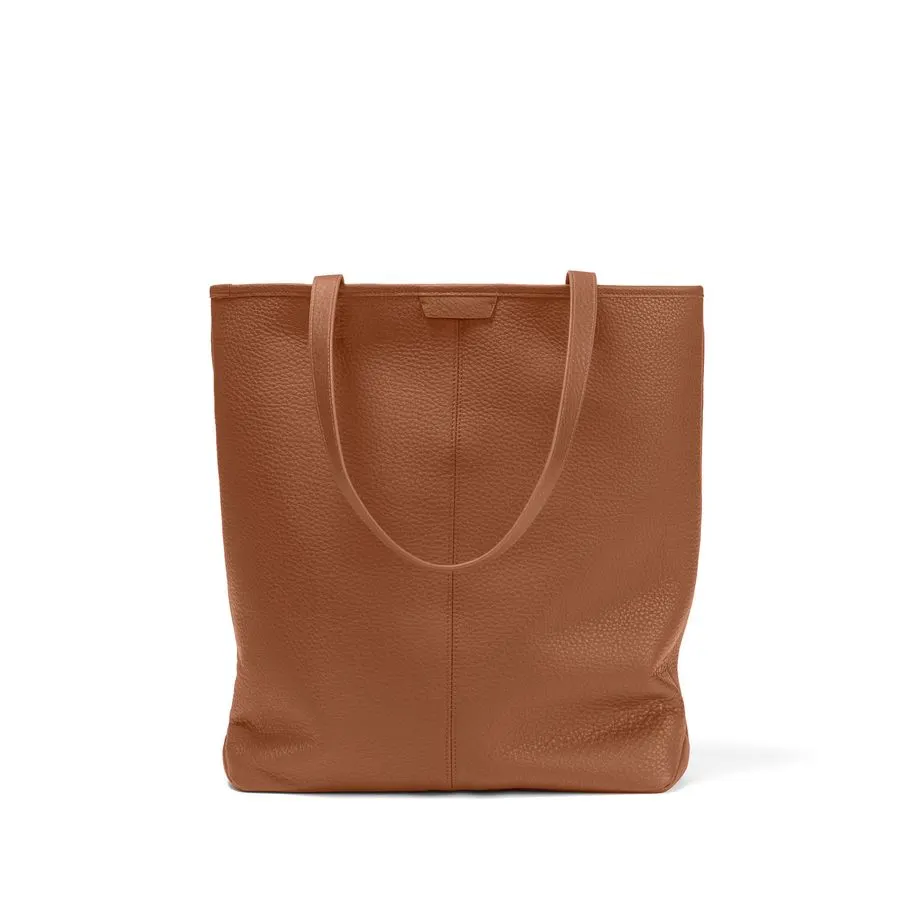 Uptown Vertical Leather Tote