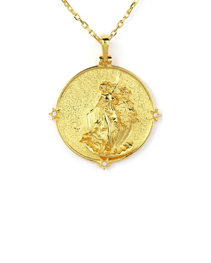 Celestial Coin Pendant Necklace