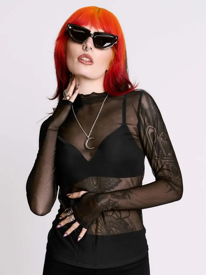Midnight Mesh Top