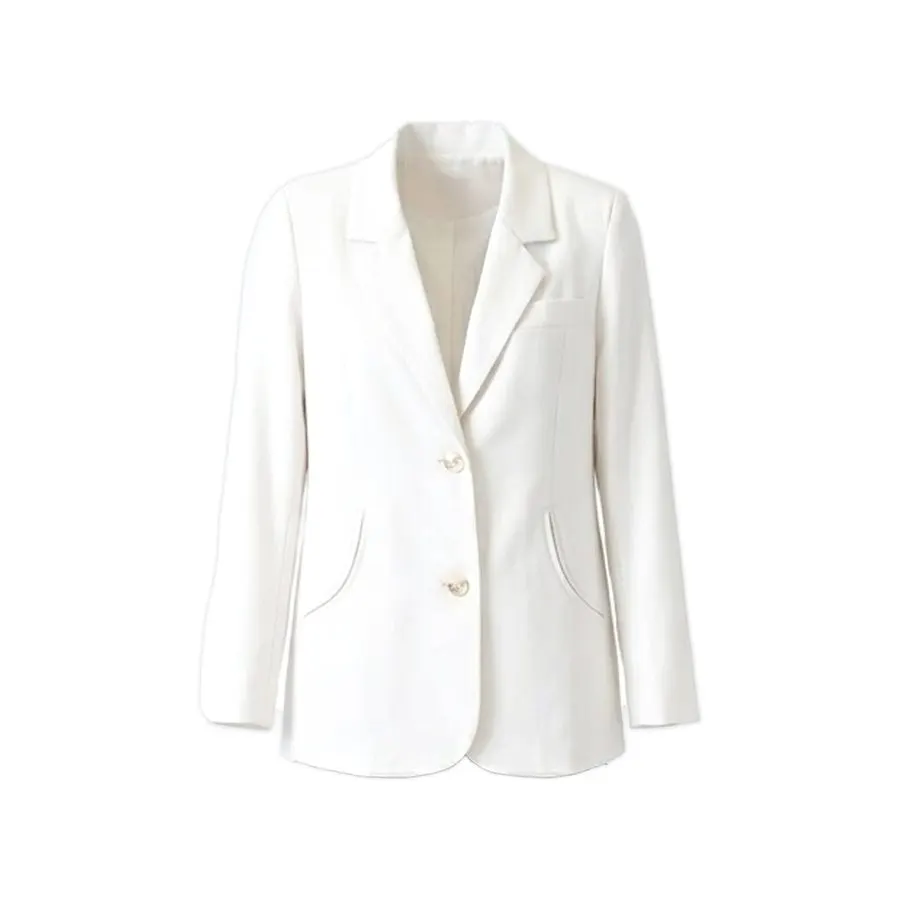 Ivory Sharp-Shoulder Suit Set