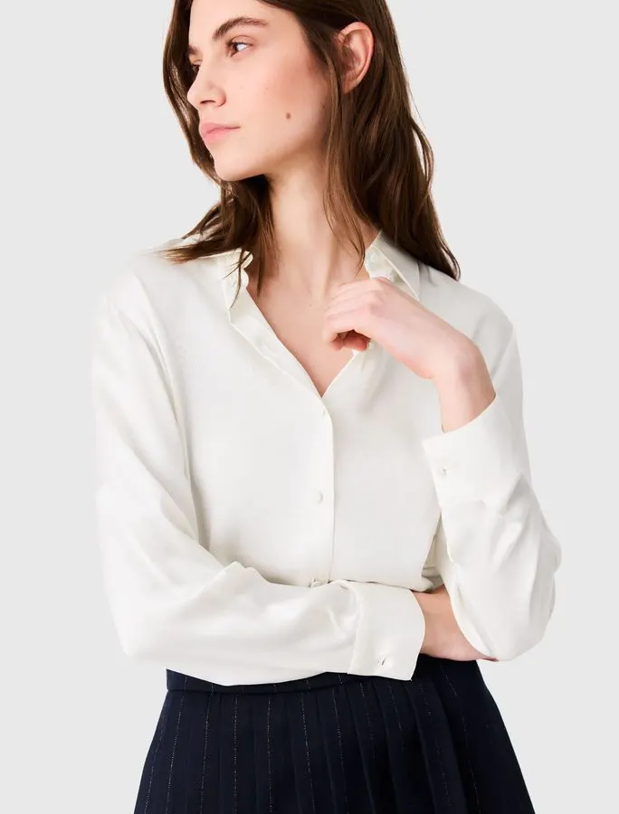 Studio White Silk Blouse